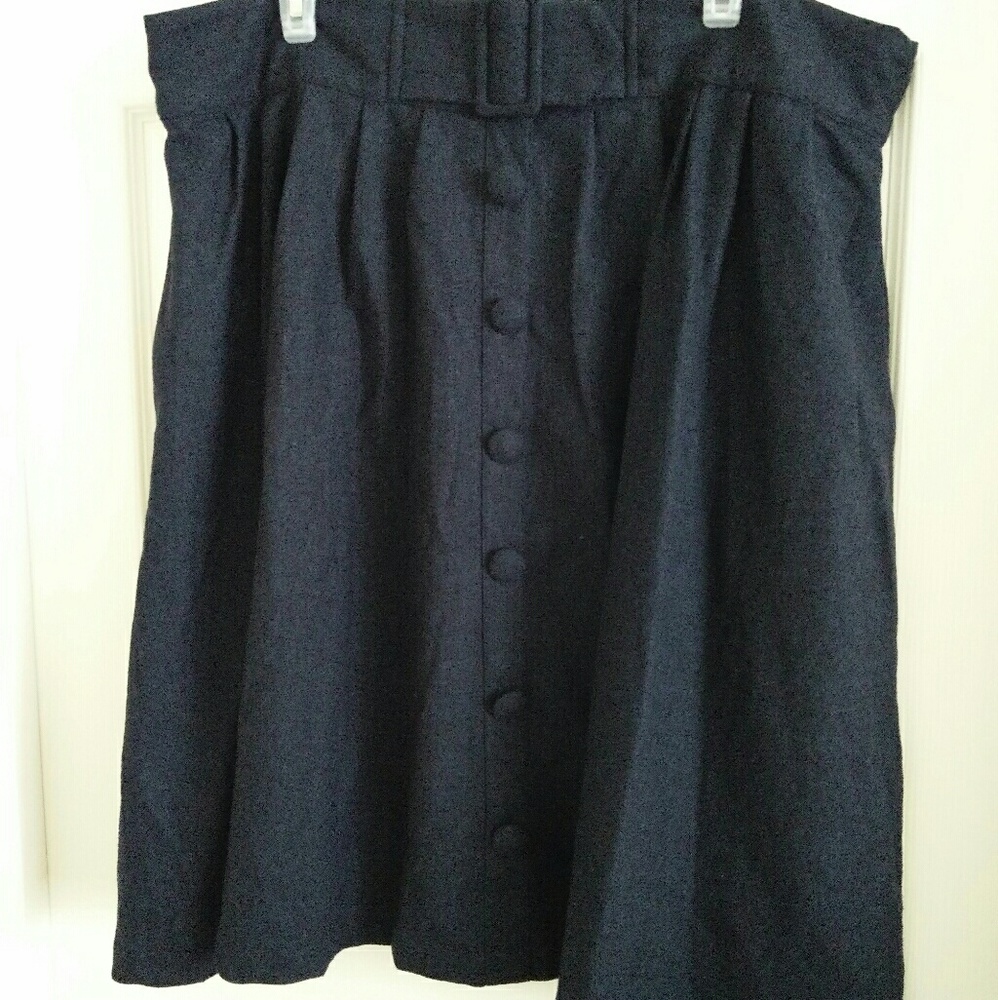 ModCloth Navy Blue Skirt 1x (fits like a 2x)